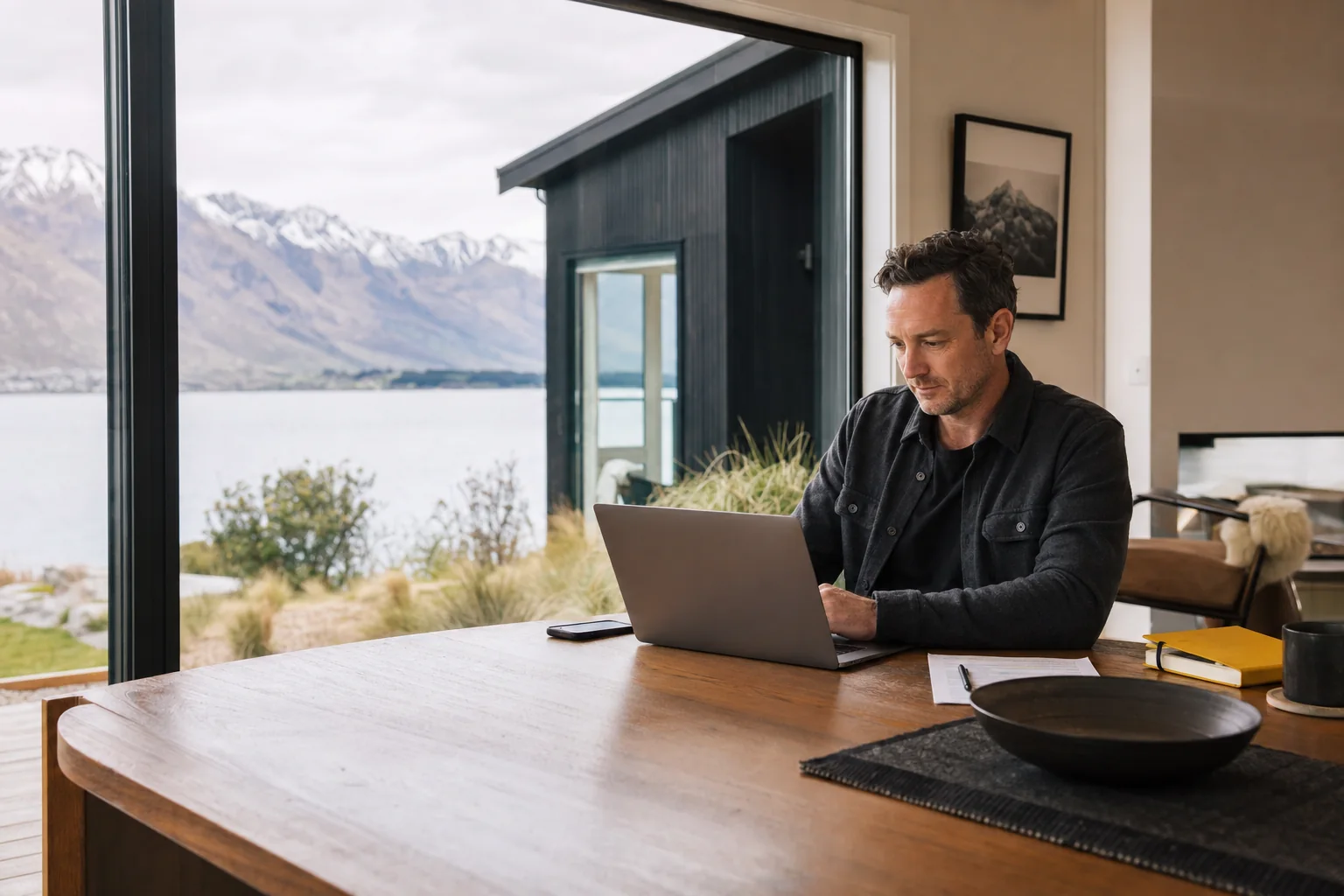 A short-stay host managing direct bookings from a New Zealand lake house