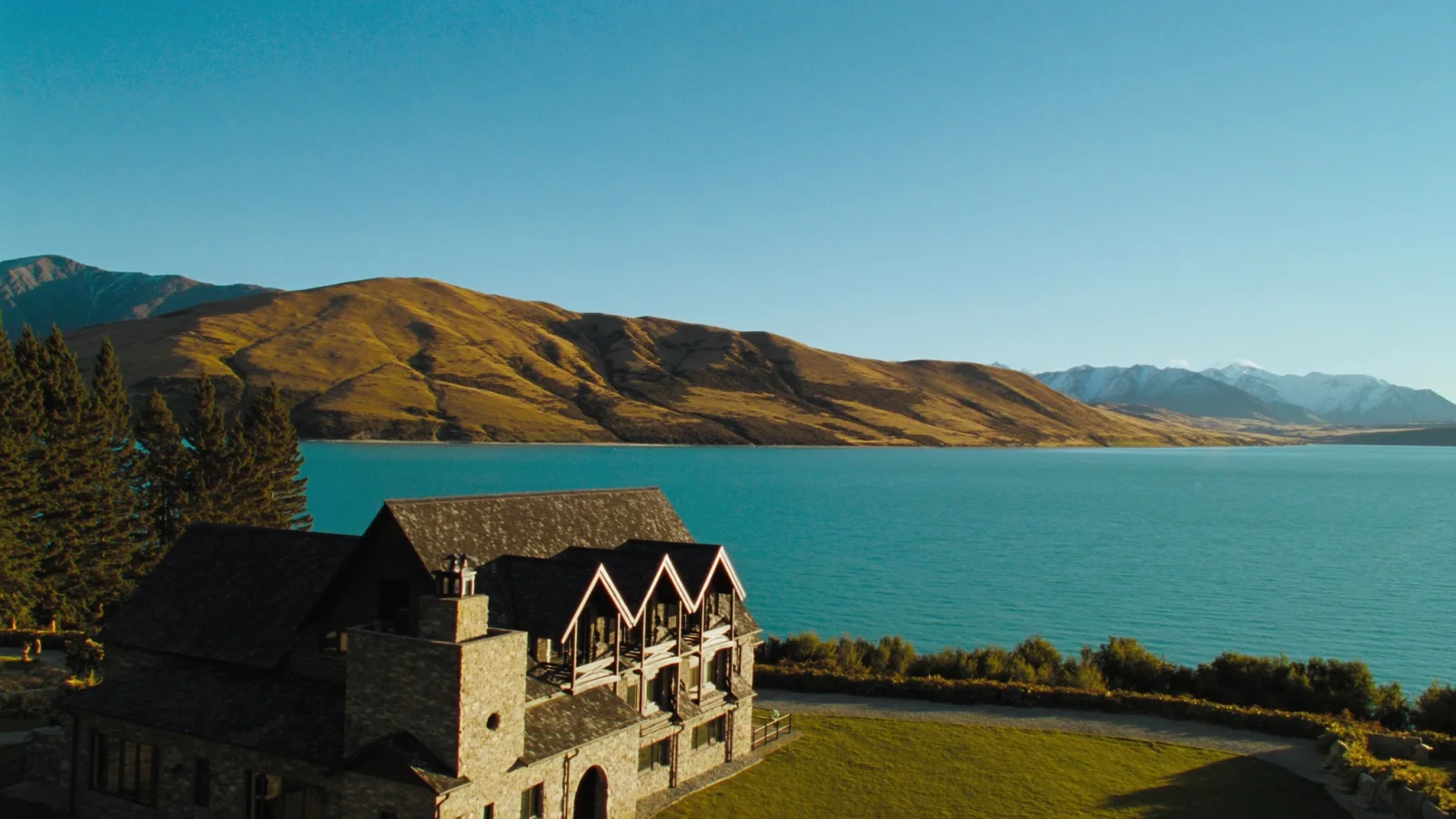 Editorial concept of a premium home overlooking Lake Tekapo
